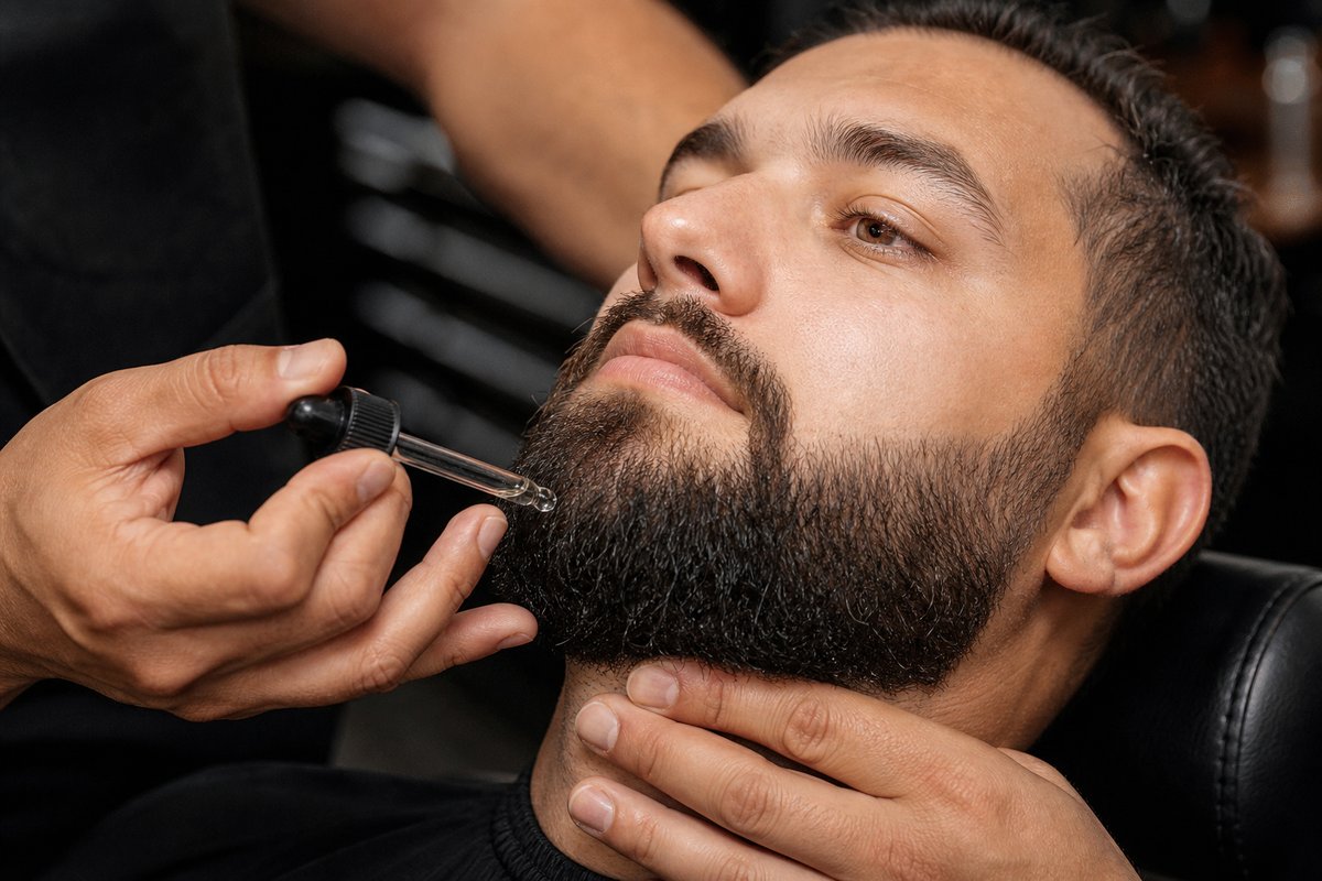 Acabado de barba y bigote