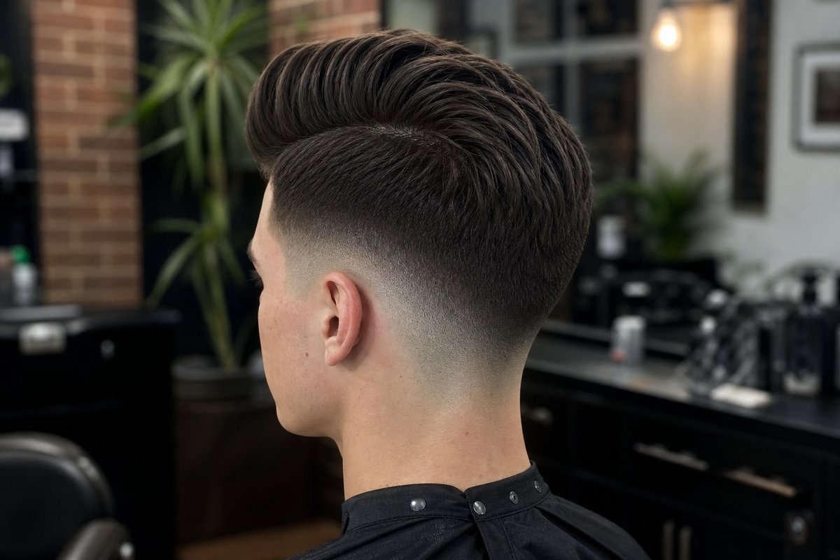Acabado de corte para hombre joven